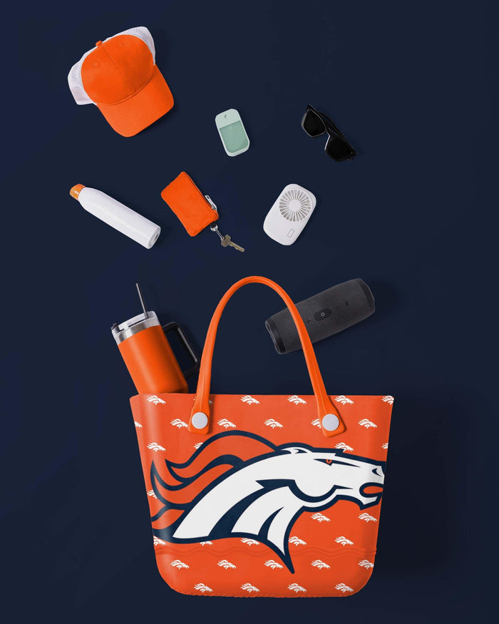 Denver Broncos Big Logo Mini Print Tailgate Tote Bag FOCO - FOCO.com