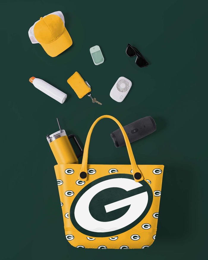 Green Bay Packers Big Logo Mini Print Tailgate Tote Bag FOCO - FOCO.com