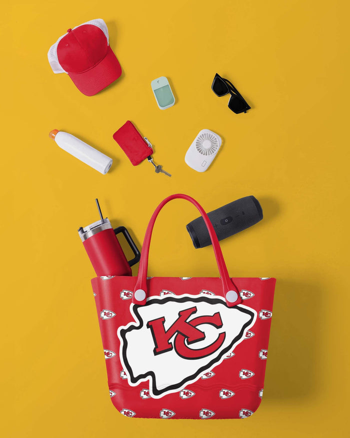Kansas City Chiefs Big Logo Mini Print Tailgate Tote Bag FOCO - FOCO.com