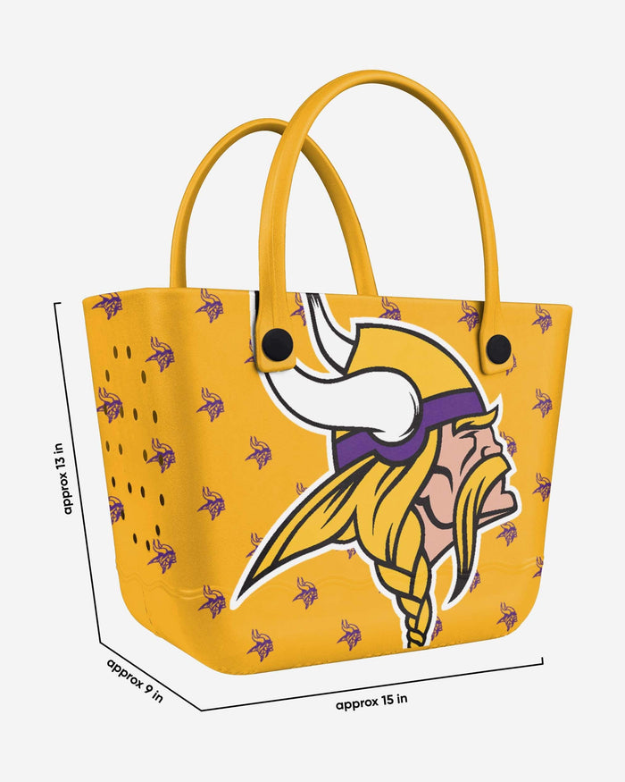Minnesota Vikings Big Logo Mini Print Tailgate Tote Bag FOCO - FOCO.com