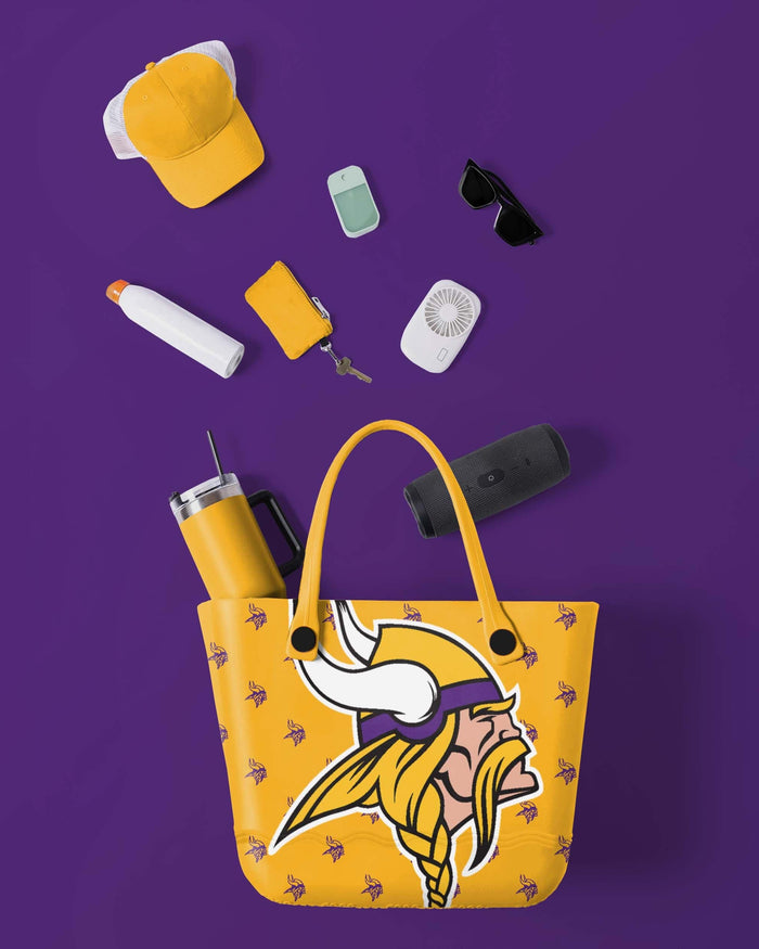 Minnesota Vikings Big Logo Mini Print Tailgate Tote Bag FOCO - FOCO.com