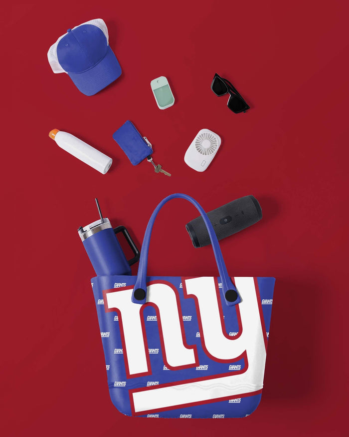 New York Giants Big Logo Mini Print Tailgate Tote Bag FOCO - FOCO.com