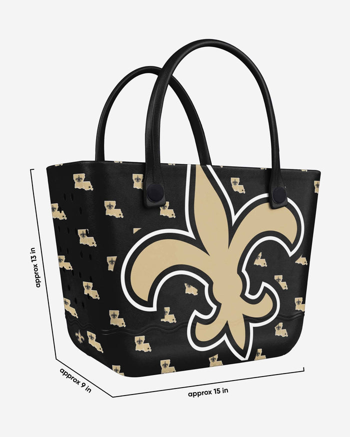 New Orleans Saints Big Logo Mini Print Tailgate Tote Bag FOCO - FOCO.com