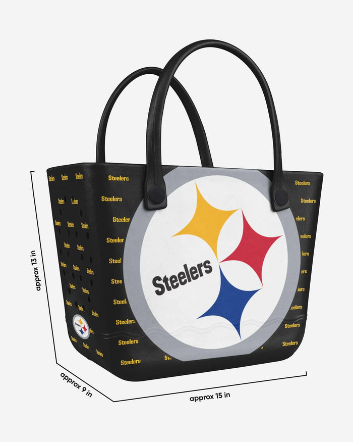 Pittsburgh Steelers Big Logo Mini Print Tailgate Tote Bag FOCO - FOCO.com