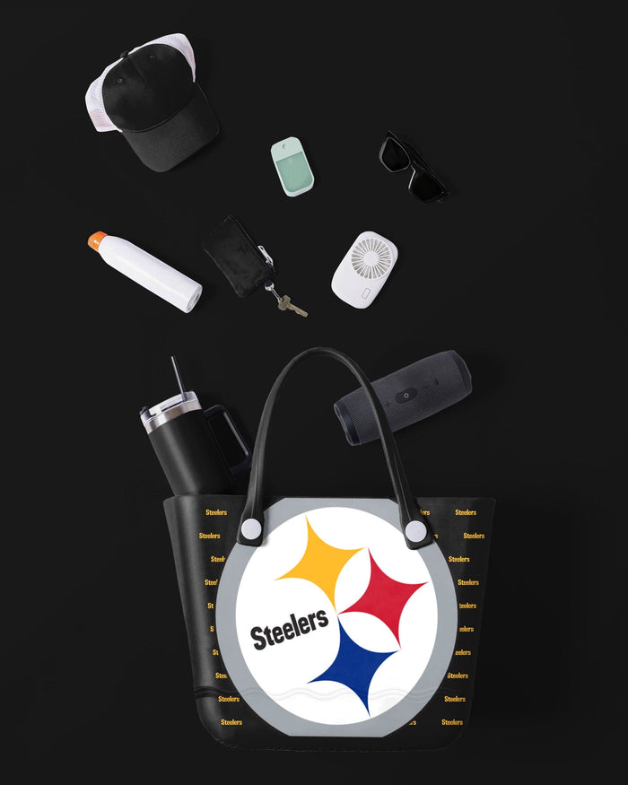 Pittsburgh Steelers Big Logo Mini Print Tailgate Tote Bag FOCO - FOCO.com