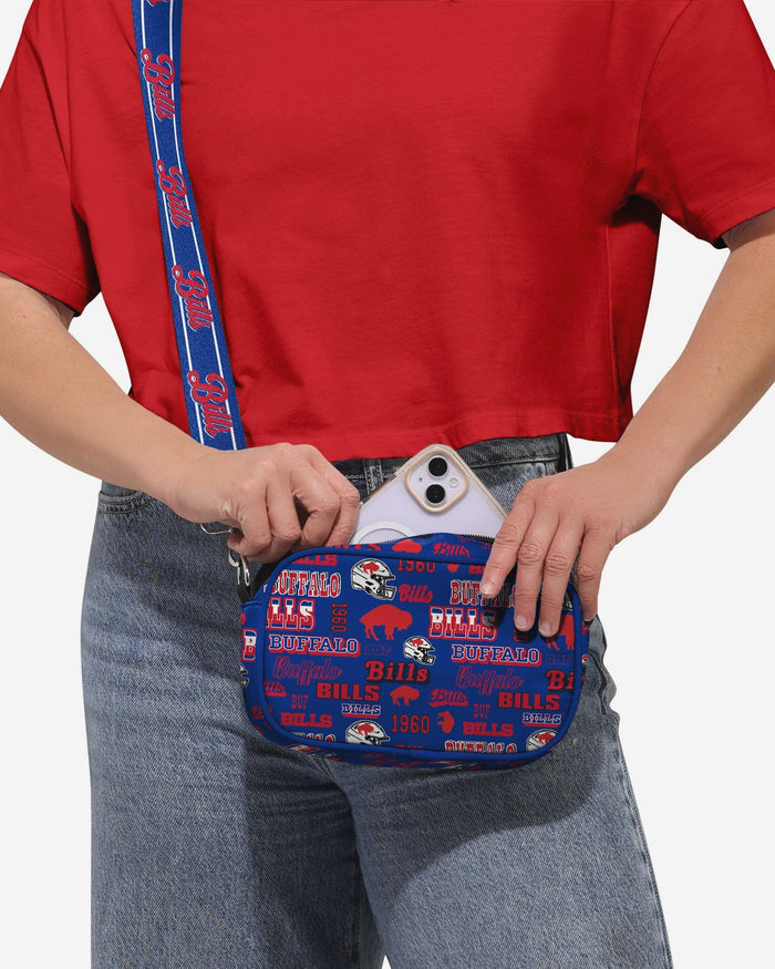 Buffalo Bills Repeat Retro Print Nylon Crossbody Bag FOCO - FOCO.com
