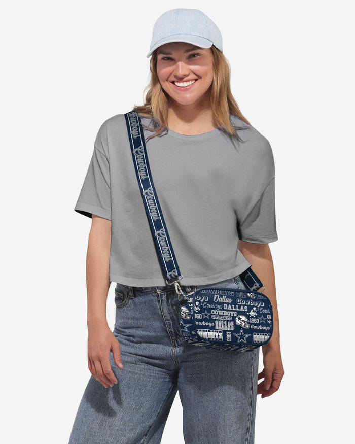Dallas Cowboys Repeat Retro Print Nylon Crossbody Bag FOCO - FOCO.com