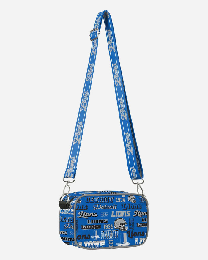 Detroit Lions Repeat Retro Print Nylon Crossbody Bag FOCO - FOCO.com