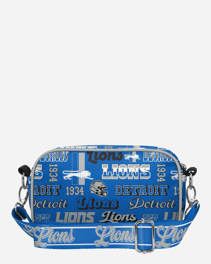Detroit Lions Repeat Retro Print Nylon Crossbody Bag FOCO - FOCO.com