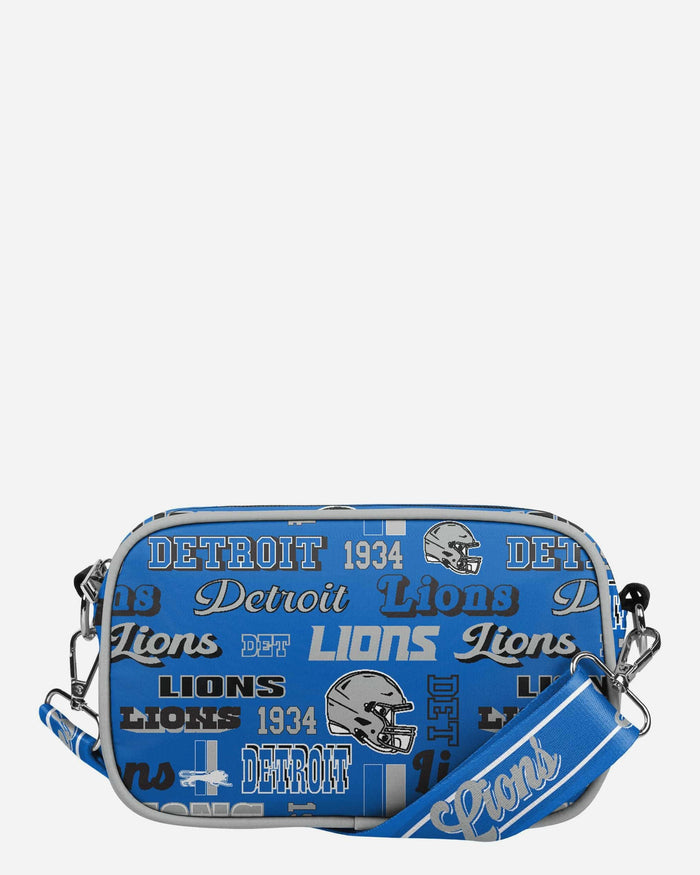 Detroit Lions Repeat Retro Print Nylon Crossbody Bag FOCO - FOCO.com