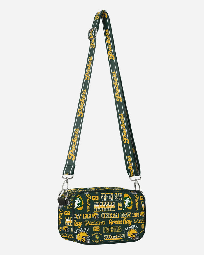 Green Bay Packers Repeat Retro Print Nylon Crossbody Bag FOCO - FOCO.com
