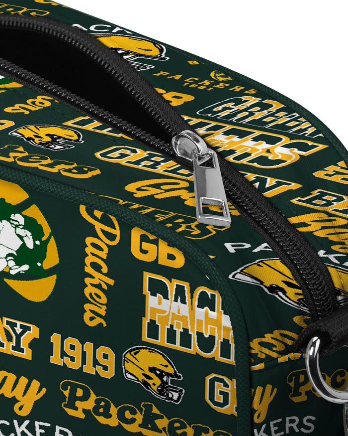 Green Bay Packers Repeat Retro Print Nylon Crossbody Bag FOCO - FOCO.com
