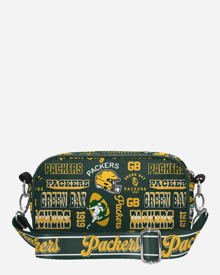 Green Bay Packers Repeat Retro Print Nylon Crossbody Bag FOCO - FOCO.com