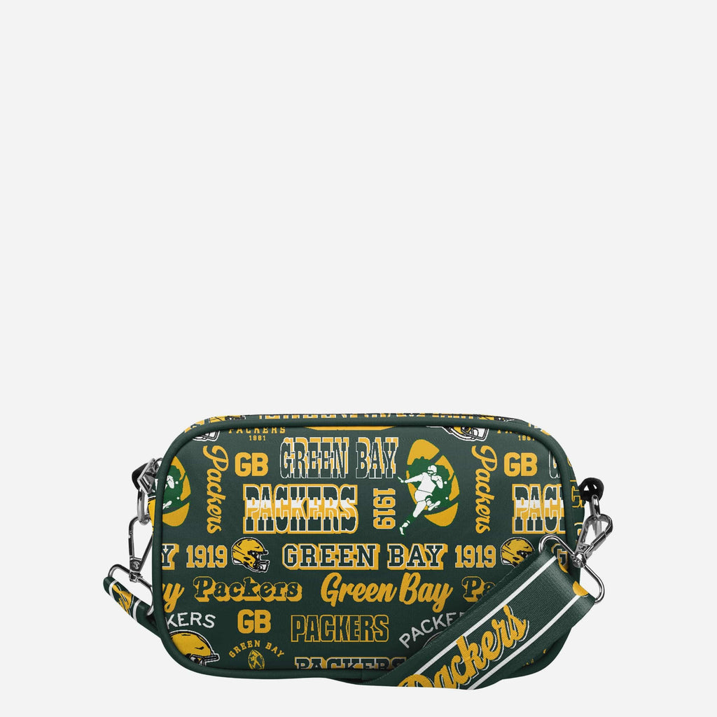 Green Bay Packers Repeat Retro Print Nylon Crossbody Bag FOCO - FOCO.com