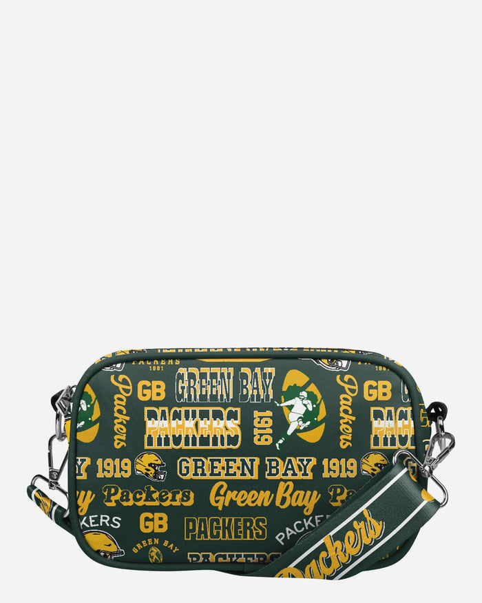 Green Bay Packers Repeat Retro Print Nylon Crossbody Bag FOCO - FOCO.com