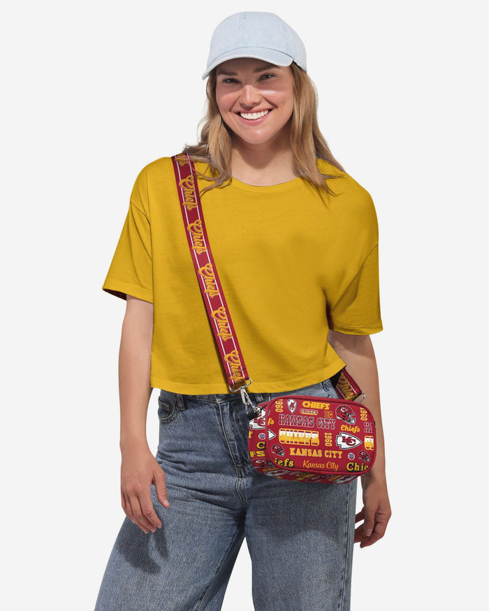 Kansas City Chiefs Repeat Retro Print Nylon Crossbody Bag FOCO - FOCO.com