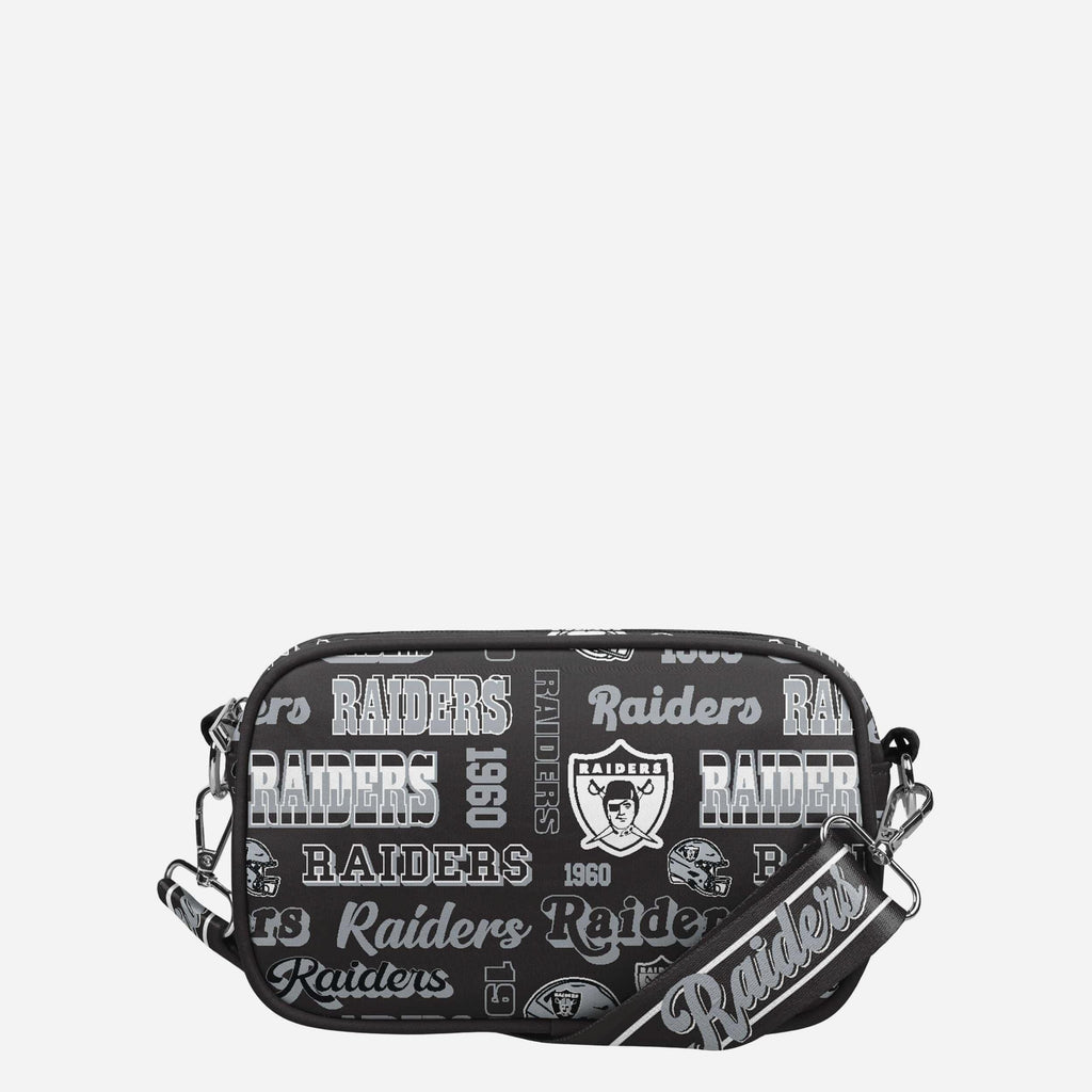 Las Vegas Raiders Repeat Retro Print Nylon Crossbody Bag FOCO - FOCO.com