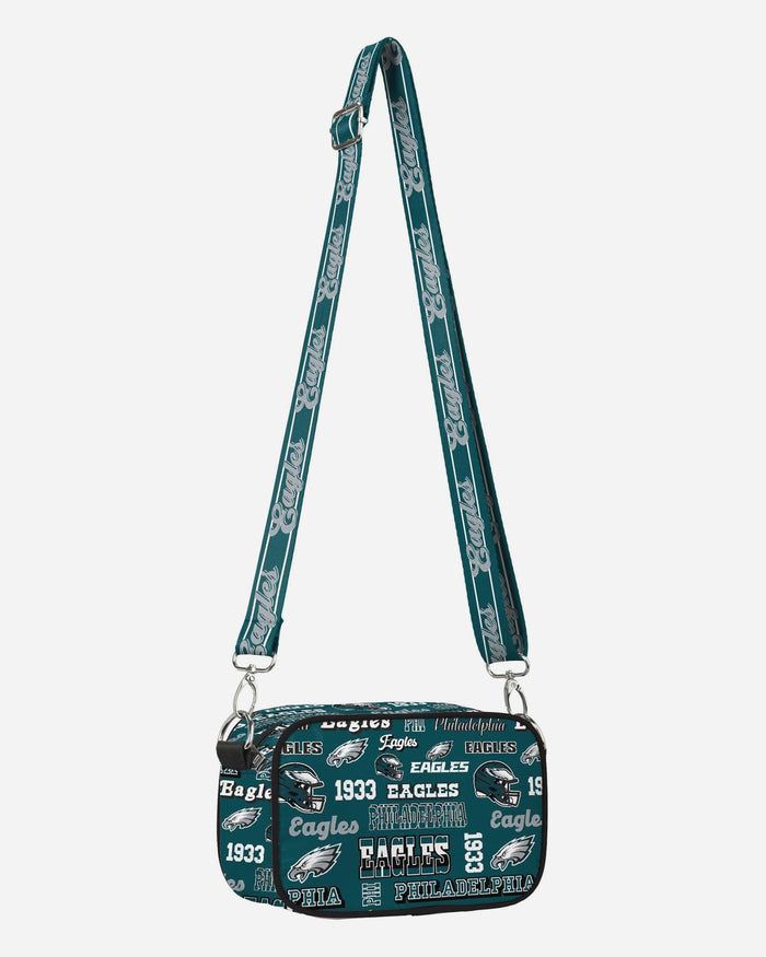 Philadelphia Eagles Repeat Retro Print Nylon Crossbody Bag FOCO - FOCO.com