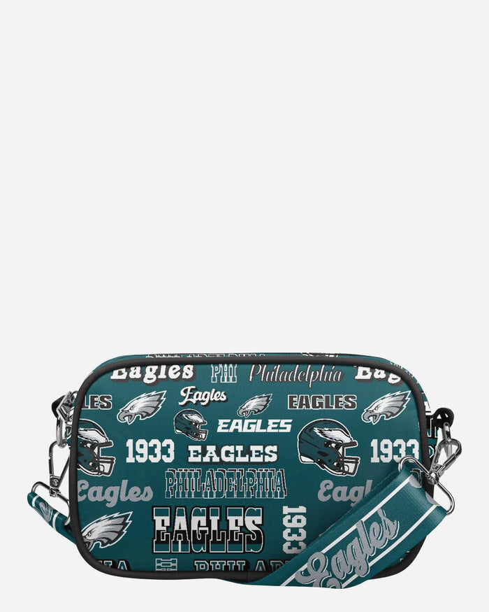 Philadelphia Eagles Repeat Retro Print Nylon Crossbody Bag FOCO - FOCO.com