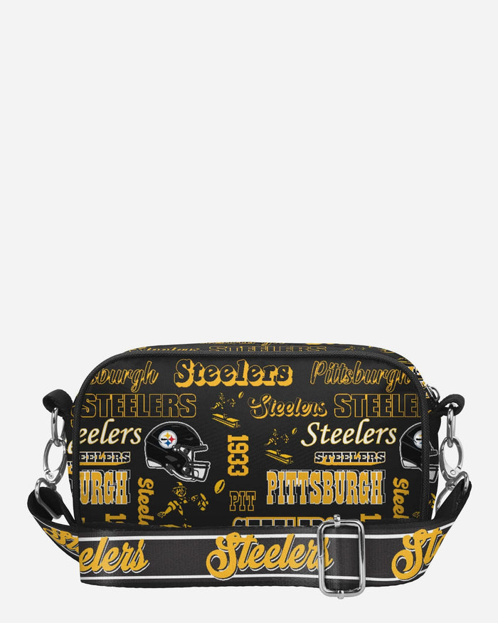Pittsburgh Steelers Repeat Retro Print Nylon Crossbody Bag FOCO - FOCO.com