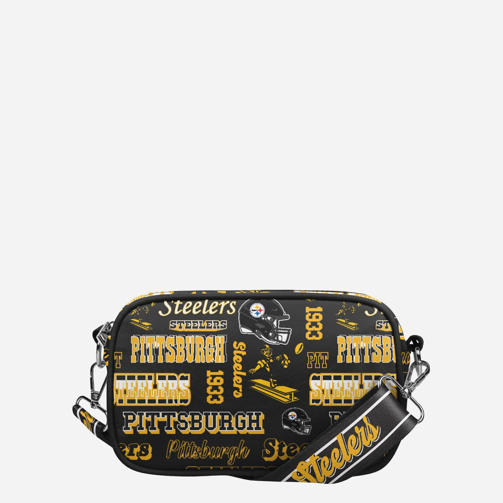 Pittsburgh Steelers Repeat Retro Print Nylon Crossbody Bag FOCO - FOCO.com
