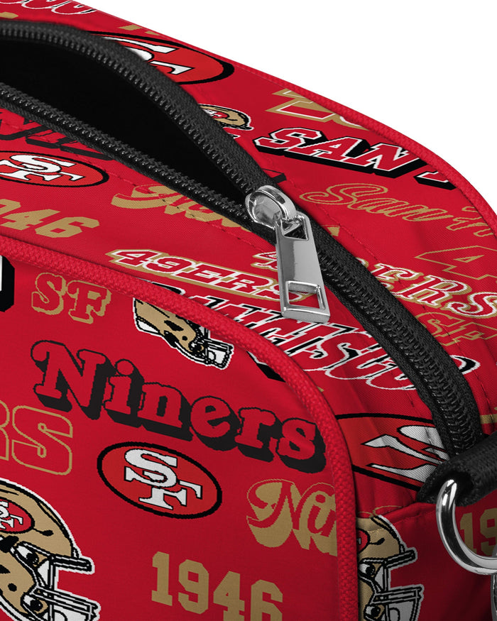 San Francisco 49ers Repeat Retro Print Nylon Crossbody Bag FOCO - FOCO.com
