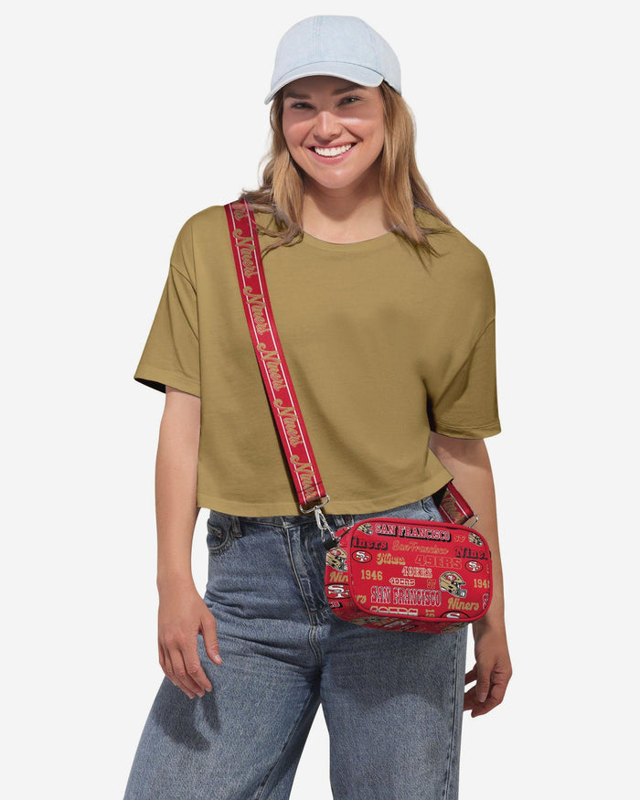 San Francisco 49ers Repeat Retro Print Nylon Crossbody Bag FOCO - FOCO.com