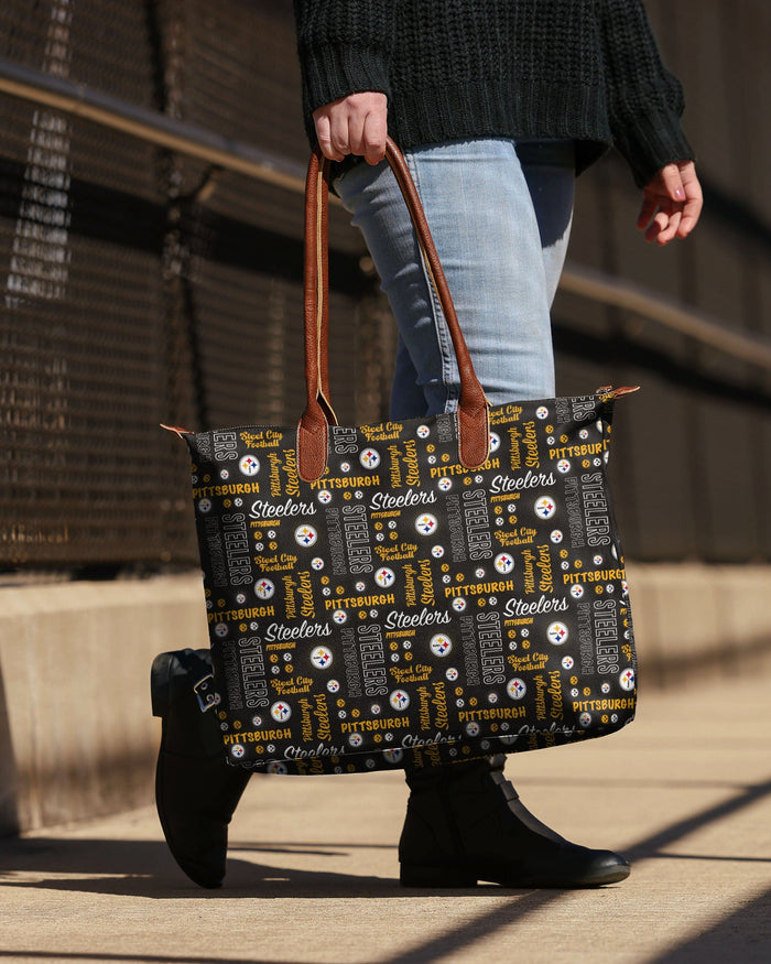 Pittsburgh Steelers Spirited Style Printed Collection Tote Bag FOCO - FOCO.com