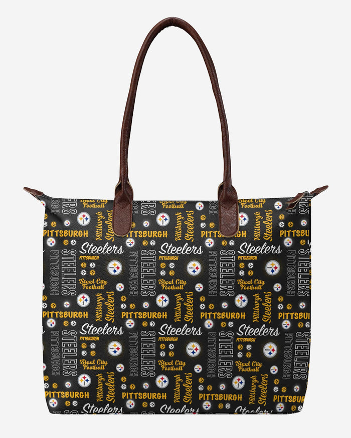 Pittsburgh Steelers Spirited Style Printed Collection Tote Bag FOCO - FOCO.com
