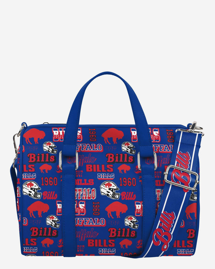 Buffalo Bills Repeat Retro Print Nylon Medium Barrel Bag FOCO - FOCO.com
