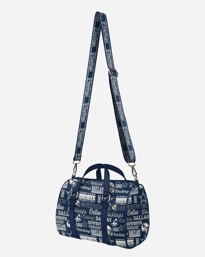 Dallas Cowboys Repeat Retro Print Nylon Medium Barrel Bag FOCO - FOCO.com