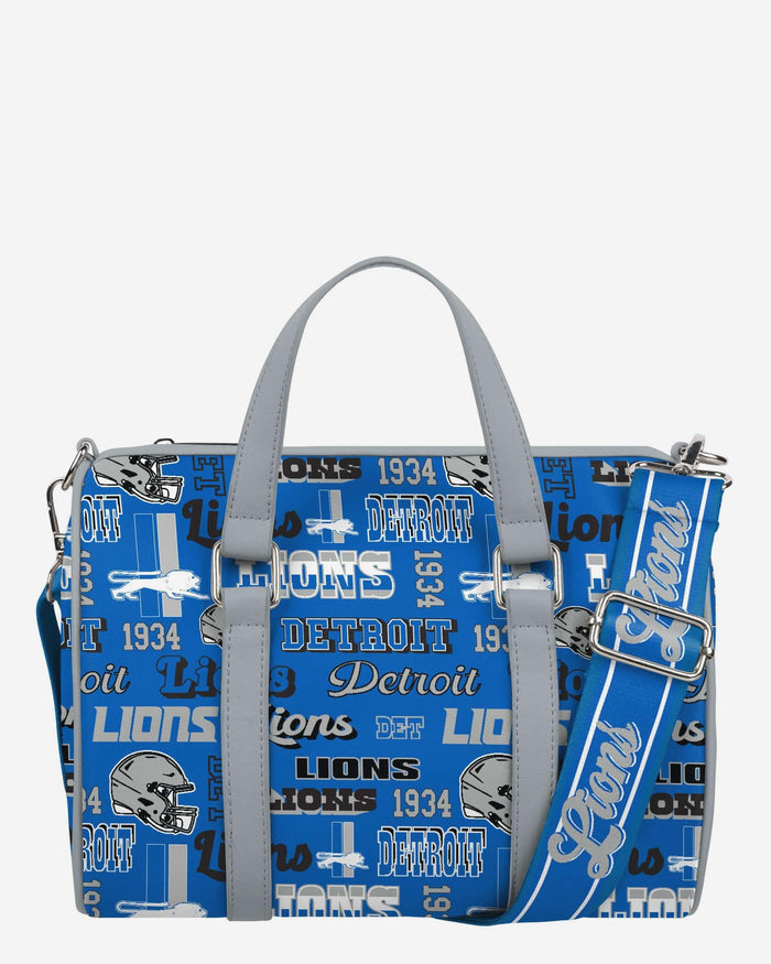Detroit Lions Repeat Retro Print Nylon Medium Barrel Bag FOCO - FOCO.com