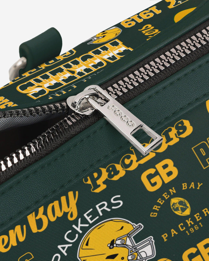 Green Bay Packers Repeat Retro Print Nylon Medium Barrel Bag FOCO - FOCO.com