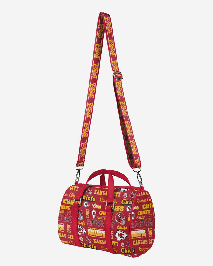 Kansas City Chiefs Repeat Retro Print Nylon Medium Barrel Bag FOCO - FOCO.com