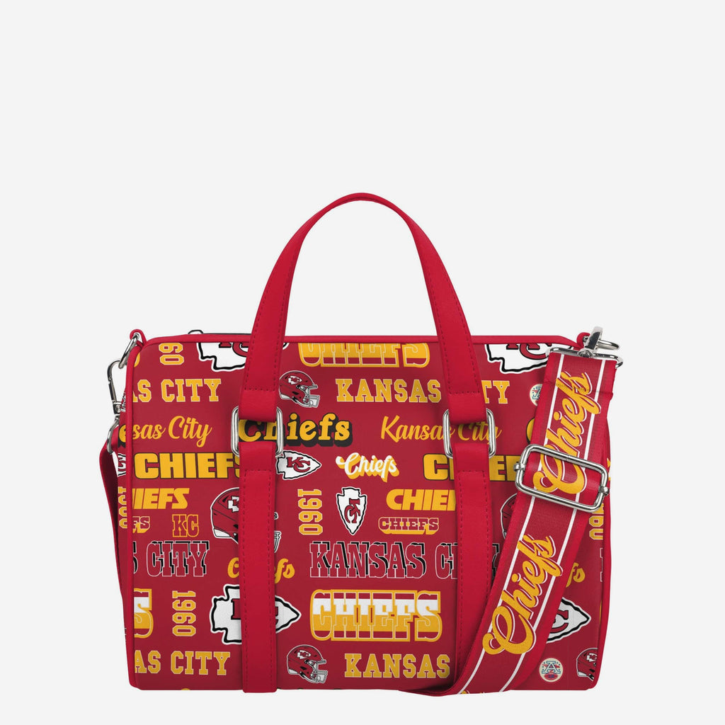 Kansas City Chiefs Repeat Retro Print Nylon Medium Barrel Bag FOCO - FOCO.com