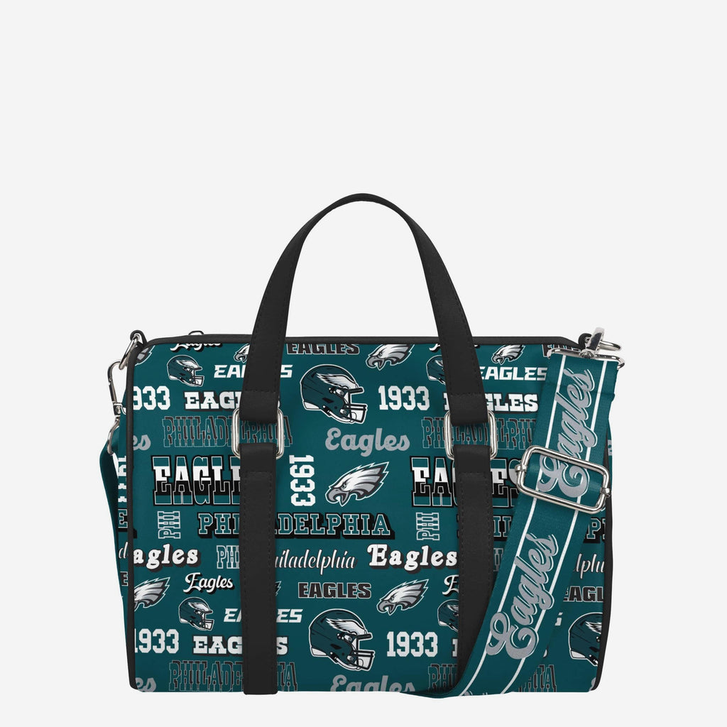 Philadelphia Eagles Repeat Retro Print Nylon Medium Barrel Bag FOCO - FOCO.com