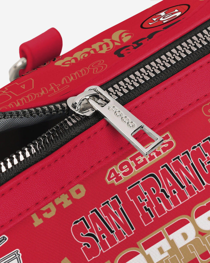 San Francisco 49ers Repeat Retro Print Nylon Medium Barrel Bag FOCO - FOCO.com