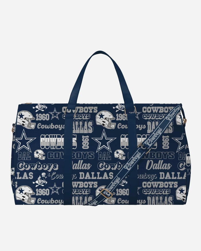 Dallas Cowboys Repeat Retro Print Nylon Weekender Duffle Bag FOCO - FOCO.com