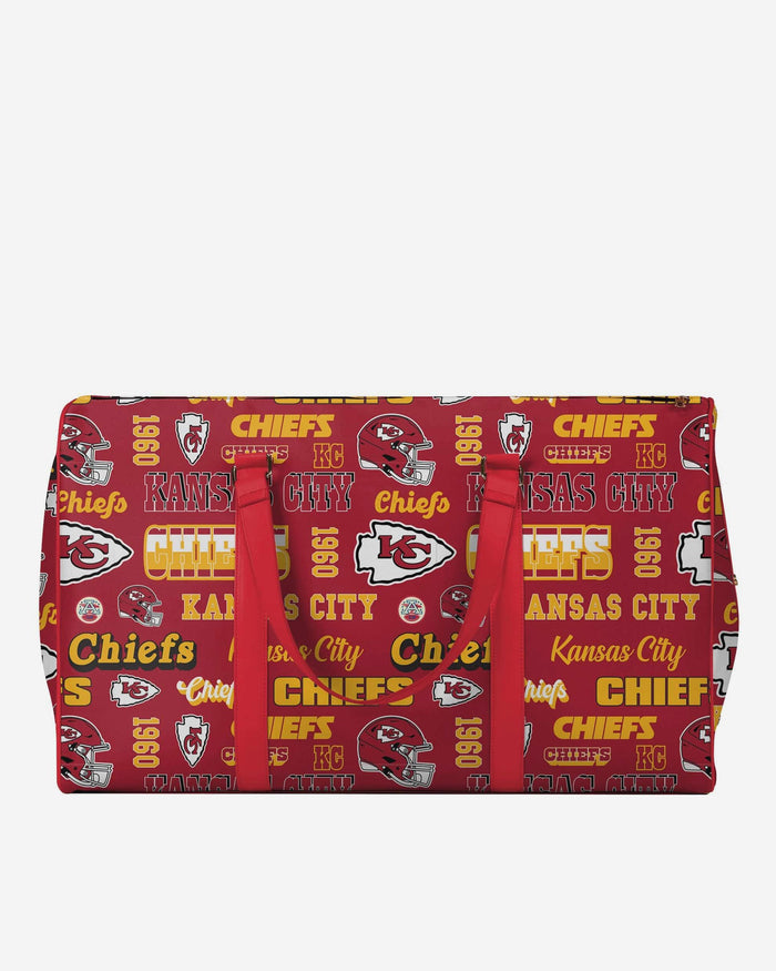 Kansas City Chiefs Repeat Retro Print Nylon Weekender Duffle Bag FOCO - FOCO.com