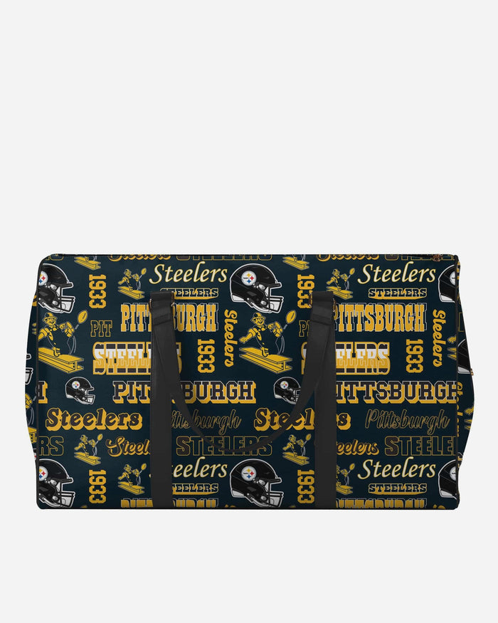 Pittsburgh Steelers Repeat Retro Print Nylon Weekender Duffle Bag FOCO - FOCO.com