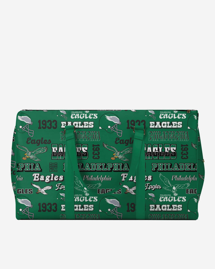 Philadelphia Eagles Retro Repeat Retro Print Nylon Weekender Duffle Bag FOCO - FOCO.com