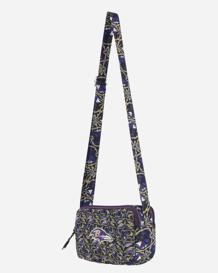 Baltimore Ravens Quilted Crossbody Bag FOCO - FOCO.com