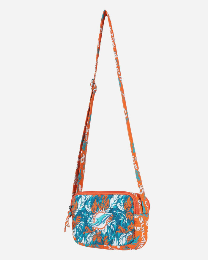 Miami Dolphins Quilted Crossbody Bag FOCO - FOCO.com