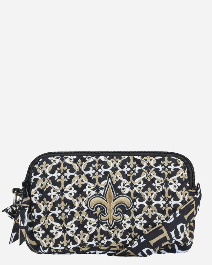 New Orleans Saints Quilted Crossbody Bag FOCO - FOCO.com