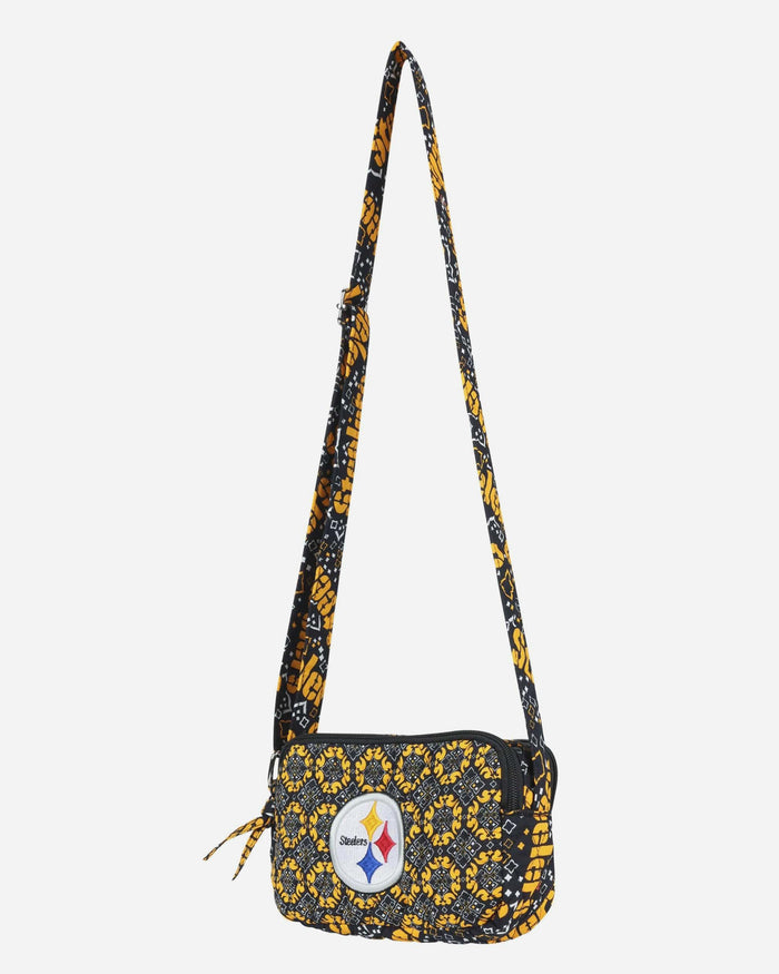 Pittsburgh Steelers Quilted Crossbody Bag FOCO - FOCO.com