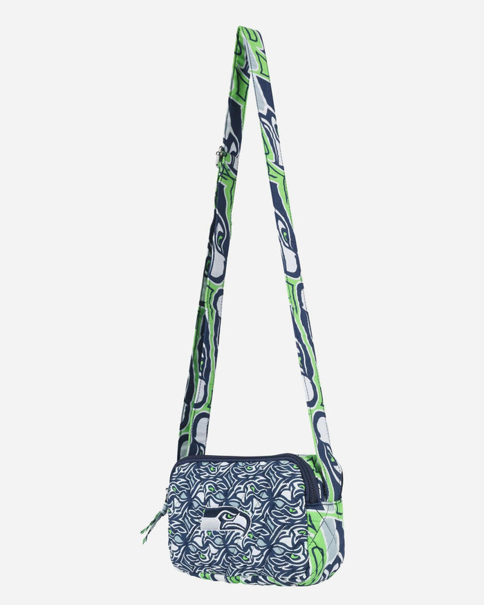 Seattle Seahawks Quilted Crossbody Bag FOCO - FOCO.com