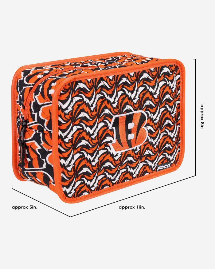 Cincinnati Bengals Quilted Printed Cosmetic Bag FOCO - FOCO.com