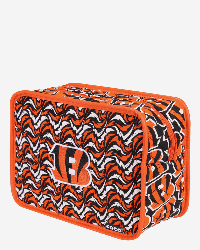 Cincinnati Bengals Quilted Printed Cosmetic Bag FOCO - FOCO.com