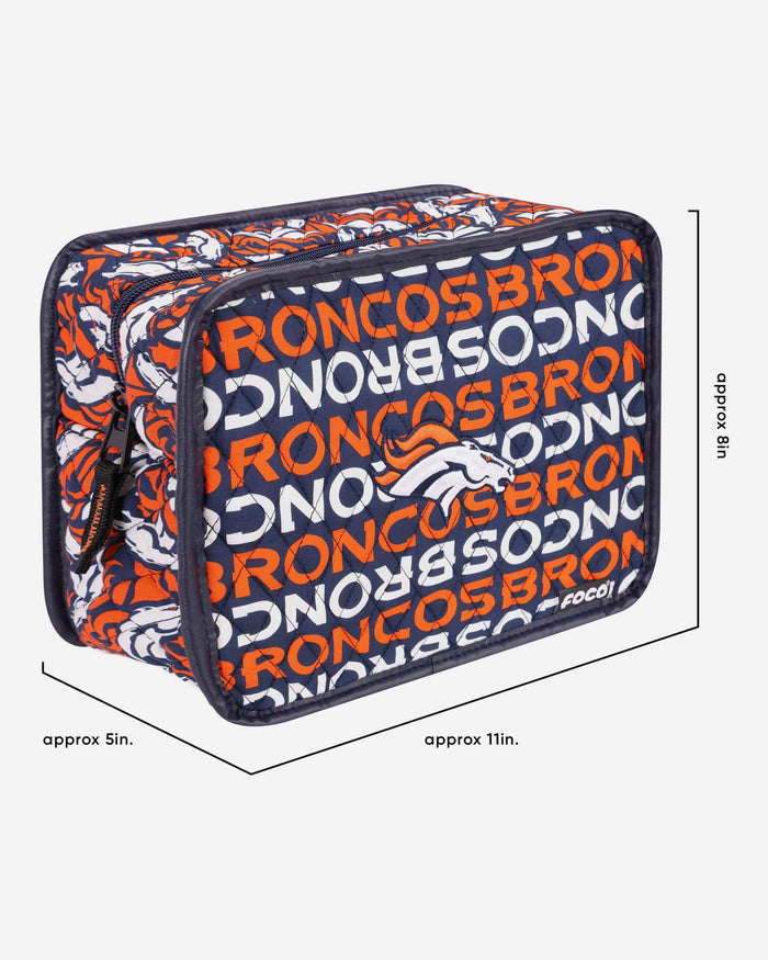 Denver Broncos Quilted Printed Cosmetic Bag FOCO - FOCO.com