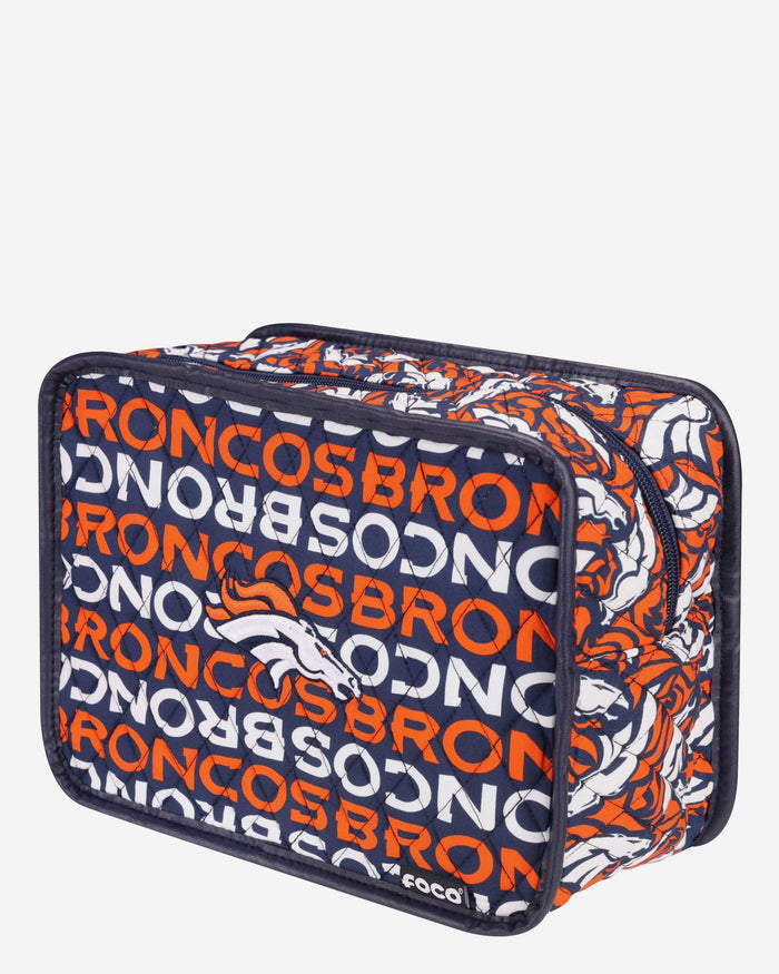 Denver Broncos Quilted Printed Cosmetic Bag FOCO - FOCO.com